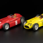 CMC Bundle: CMC Ferrari D50 yellow, GP Belgium 1956, #20, Pilette + CMC Lancia D50 red, GP Turin 1955, #6, Ascari