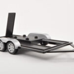 Trailer for 1:18 models, black/silver  with winder arm