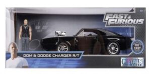 Dodge Charger Fast and Furious black & Dom figure 1970