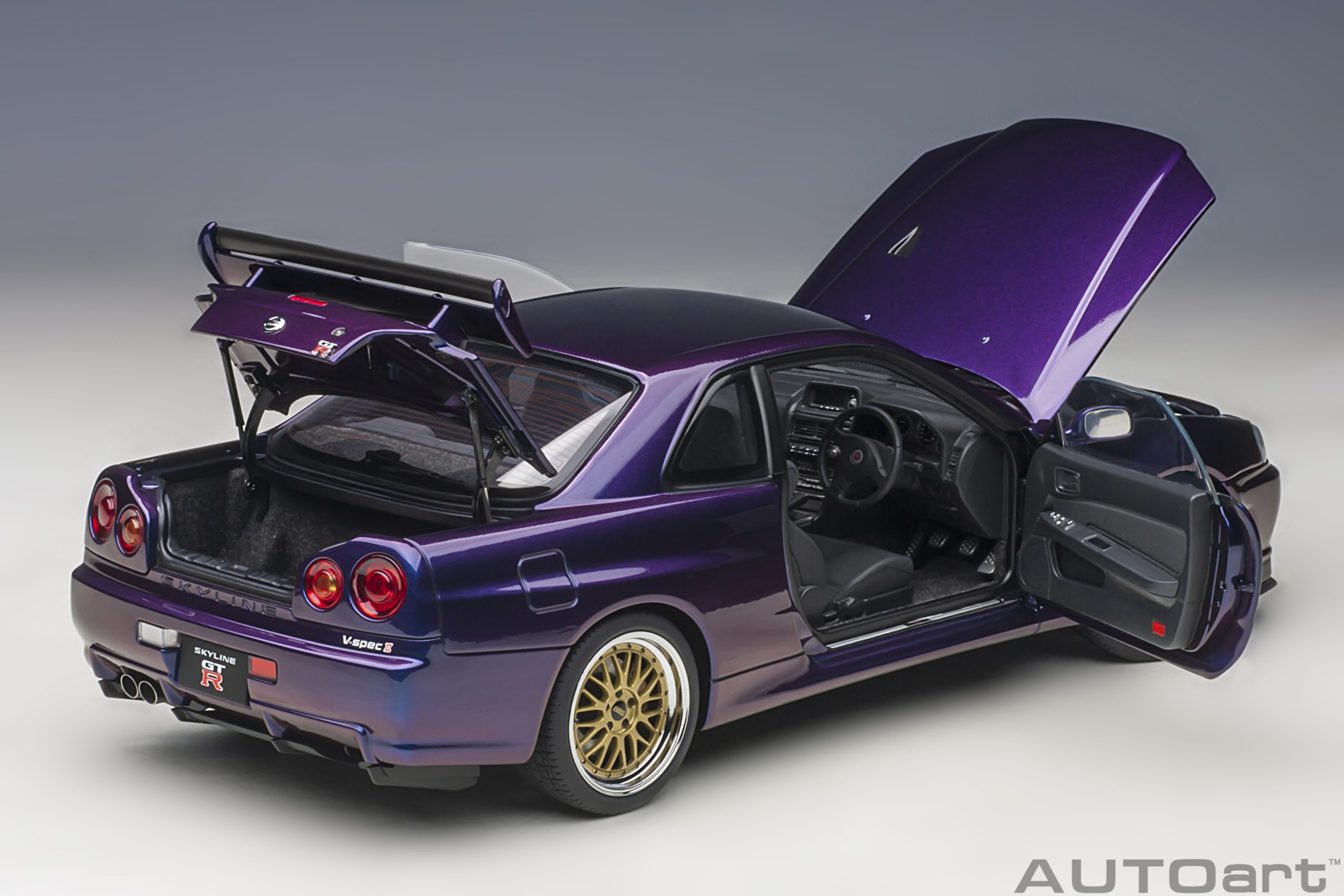Nissan Skyline GT-R (R34) V-Spec II with BBS LM wheels (Midnight Purple III) - immagine 16