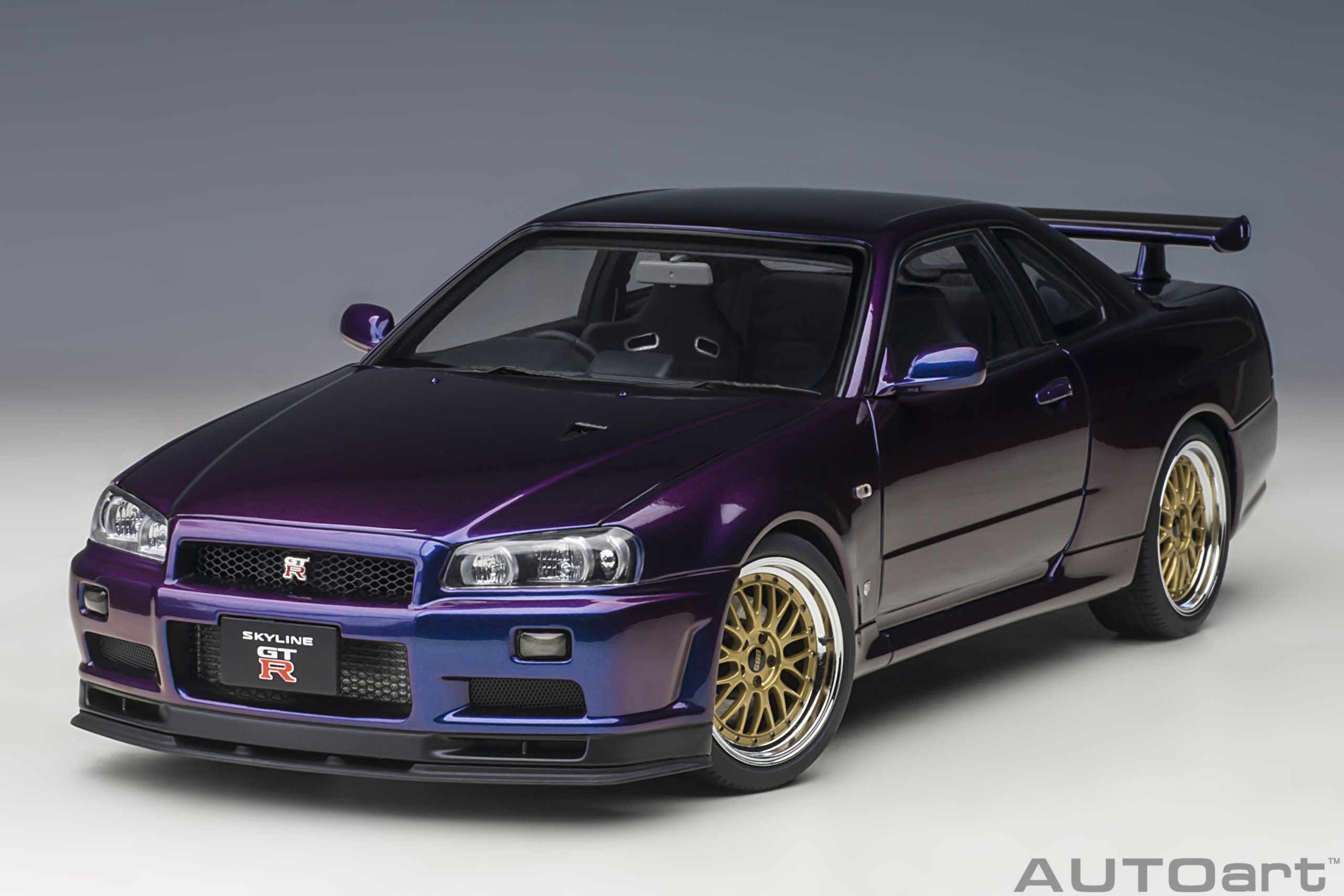 Nissan Skyline GT-R (R34) V-Spec II with BBS LM wheels (Midnight Purple III)