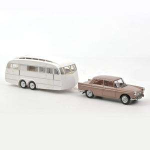 Peugeot 404 1965 Brown metallic with Caravan Hénon