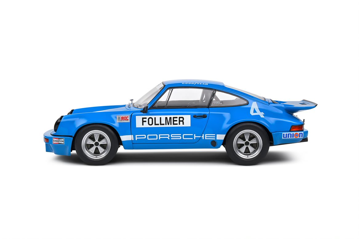 PORSCHE 911 IROC BLUE #4 FOLLMER IROC RIVERSIDE 1974 - Image 3